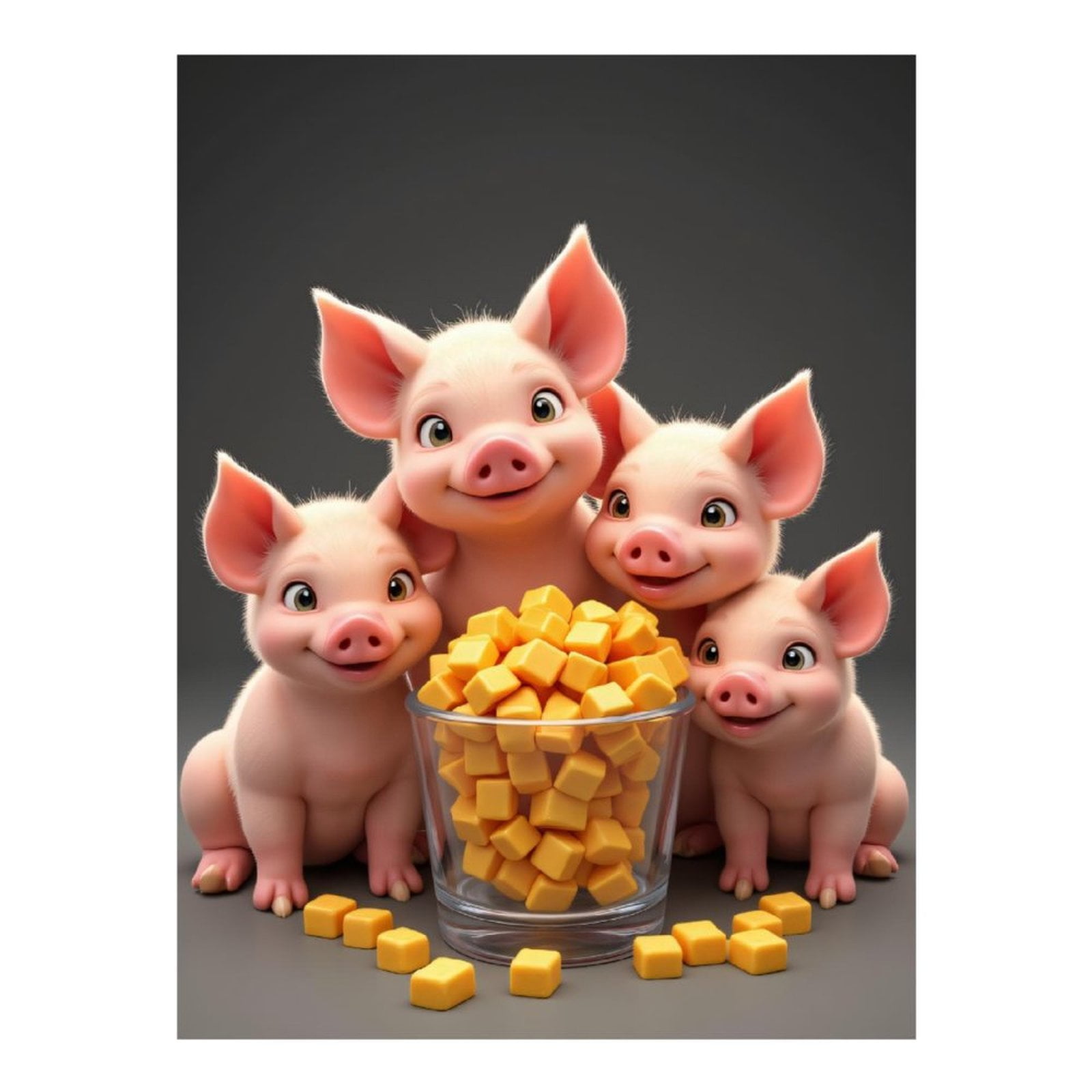Diamond Art Kit for Adults, Pigs With Cheese Cubes Diamond Painting for Adults Beginners, DIY Diamond Art Painting Kits, 5D Diamond Painting Crafts for Home Decor 12x16 Frameless