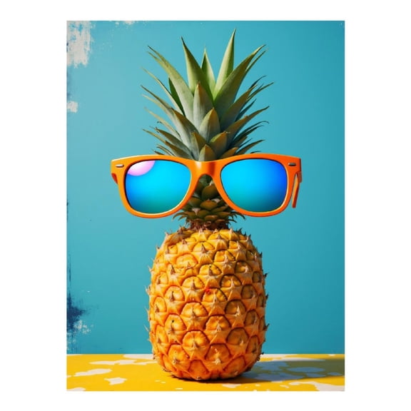 Diamond Art Kit for Adults, Pineapple Sunglasses Summer Vibes Diamond Painting for Adults Beginners, DIY Diamond Art Painting Kits, 5D Diamond Painting Crafts for Home Decor 12x16 Frameless