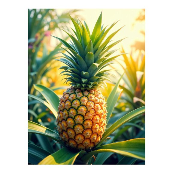 Diamond Art Kit for Adults, Pineapple Tropical Sunlit Garden Diamond Painting for Adults Beginners, DIY Diamond Art Painting Kits, 5D Diamond Painting Crafts for Home Decor 12x16 Frameless
