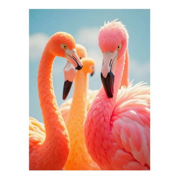 Diamond Art Kit for Adults, Pink Flamingos In Sunlight Diamond Painting for Adults Beginners, 5D DIY Diamond Art Painting Kits, Colorful Diamond Painting Craft for Home Decor 12x16 Frameless