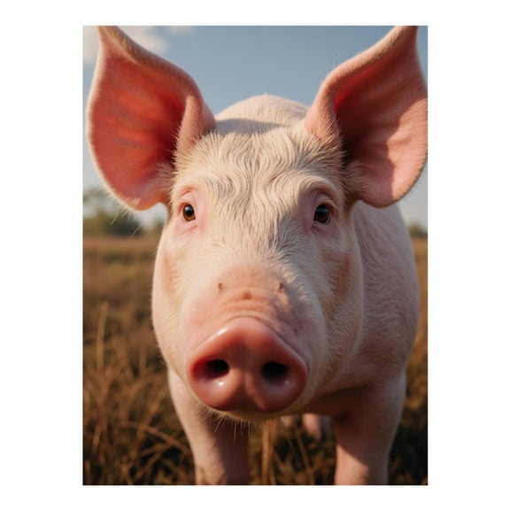 Diamond Art Kit for Adults, Pink Piglet Close Up Fields Diamond Painting for Adults Beginners, 5D DIY Diamond Art Painting Kits, Colorful Diamond Painting Craft for Home Decor 12x16 Frameless