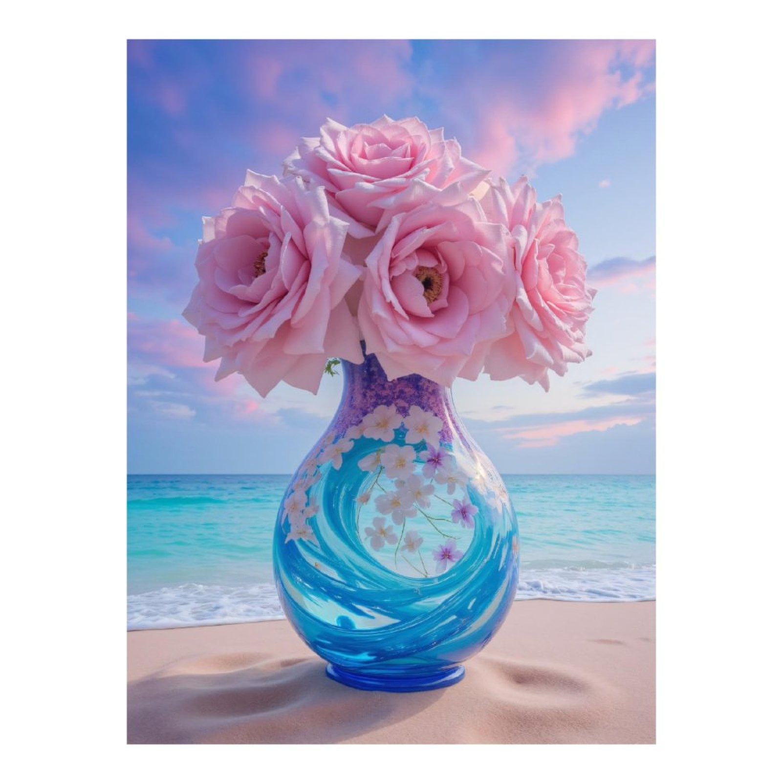 DPHERO 5D Camomille Diamond Painting Kits, DIY Fleurs Sauvages Art Du Diamant Painting Kit Complet, Fenêtres Kits De Peinture Sur Diamant Point De