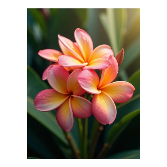 Diamond Art Kit for Adults, Pink Yellow Plumeria Flowers Dew Diamond Painting for Adults Beginners, DIY Diamond Art Painting Kits, 5D Diamond Painting Crafts for Home Decor 12x16 Frameless