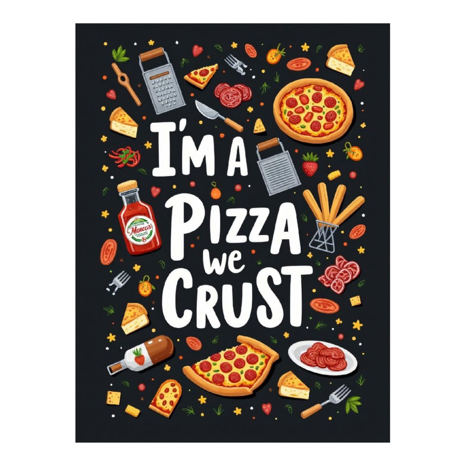 Diamond Art Kit for Adults, Pizza Ingredients Fun Design Diamond Painting for Adults Beginners, DIY Diamond Art Painting Kits, 5D Diamond Painting Crafts for Home Decor 12x16 Frameless