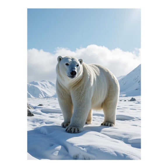 Diamond Art Kit for Adults, Polar Bear Arctic Landscape Serenity Diamond Painting for Adults Beginners, DIY Diamond Art Painting Kits, 5D Diamond Painting Crafts for Home Decor 12x16 Frameless