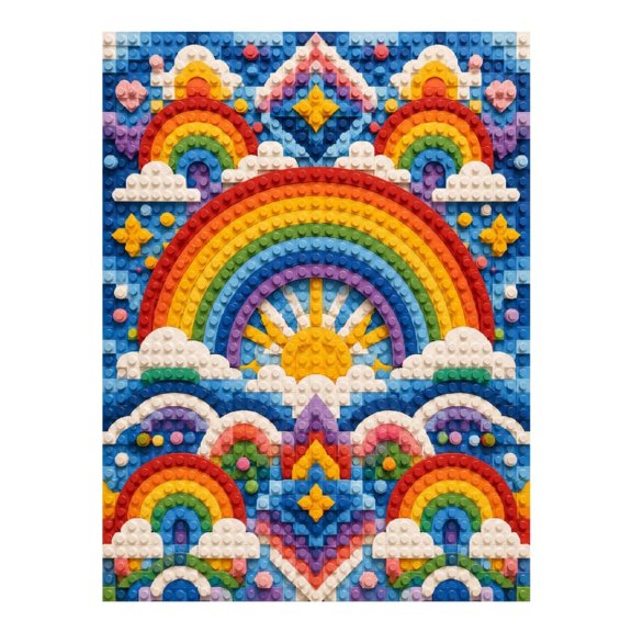Diamond Art Kit for Adults, Prism Block Tile Diamond Painting for Adults Beginners, 5D DIY Diamond Art Painting Kits, Colorful Diamond Painting Craft for Home Decor 12x16