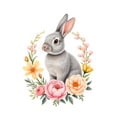 thumbnail image 1 of Diamond Art Kit for Adults, Rabbit Floral Wreath Blossom Portrait Diamond Painting for Adults Beginners, 5D DIY Diamond Art Painting Kits, Colorful Diamond Painting Craft for Home Decor 12x16, 1 of 7