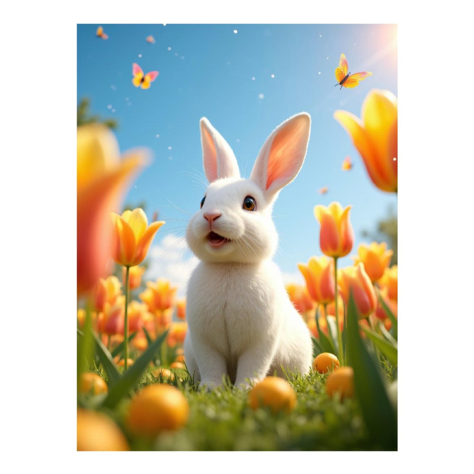 Diamond Art Kit for Adults, Rabbit Garden Spring Butterflies Diamond ...