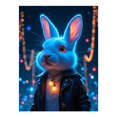 thumbnail image 1 of Diamond Art Kit for Adults, Rabbit Night Lights Jacket Diamond Painting for Adults Beginners, DIY Diamond Art Painting Kits, 5D Diamond Painting Crafts for Home Decor 12x16 Frameless, 1 of 7