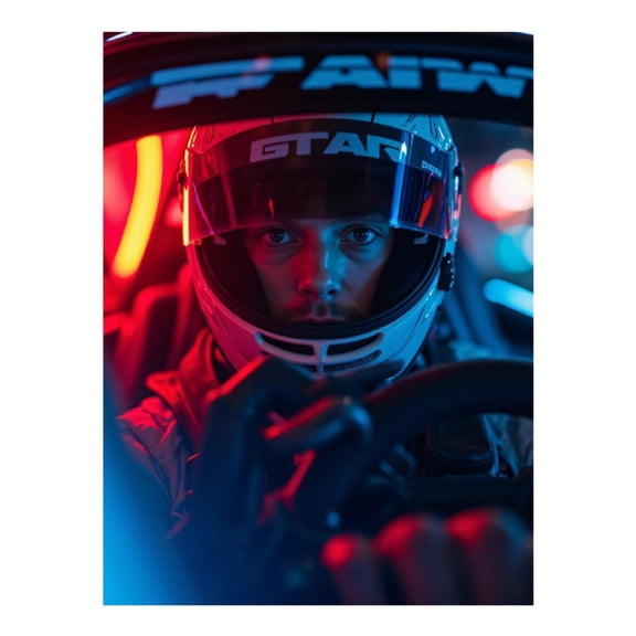 Diamond Art Kit for Adults, Race Car Driver Neon Lights Diamond Painting for Adults Beginners, 5D DIY Diamond Art Painting Kits, Colorful Diamond Painting Craft for Home Decor 12x16