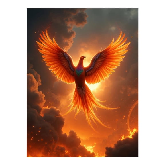 Diamond Art Kit for Adults, Radiant Phoenix Soaring Skies Diamond Painting for Adults Beginners, DIY Diamond Art Painting Kits, 5D Diamond Painting Crafts for Home Decor 12x16 Frameless