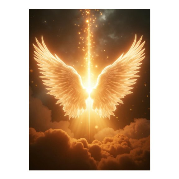 Diamond Art Kit for Adults, Radiant Wings In Glowing Clouds Diamond Painting for Adults Beginners, DIY Diamond Art Painting Kits, 5D Diamond Painting Crafts for Home Decor 12x16 Frameless