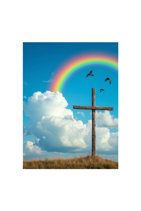 Diamond Art Kit for Adults, Rainbow Sky Cross Birds Clouds Diamond Painting for Adults Beginners, DIY Diamond Art Painting Kits, 5D Diamond Painting Crafts for Home Decor 12x16 Frameless