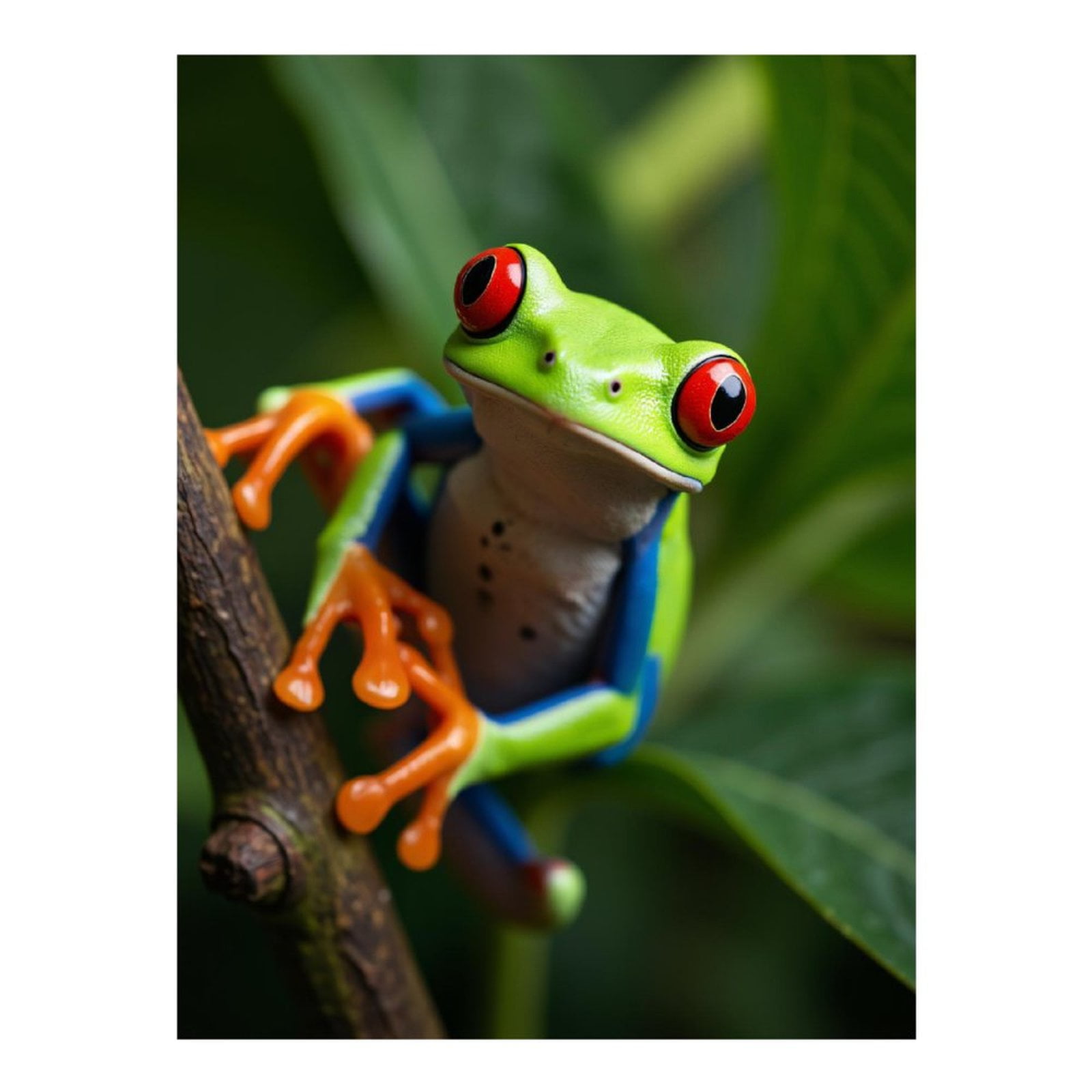 Diamond Art Kit for Adults, Red Eyed Tree Frog Portrait Diamond Painting for Adults Beginners, 5D DIY Diamond Art Painting Kits, Colorful Diamond Painting Craft for Home Decor 12x16