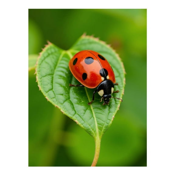 Diamond Art Kit for Adults, Red Ladybug On Green Leaf Diamond Painting for Adults Beginners, 5D DIY Diamond Art Painting Kits, Colorful Diamond Painting Craft for Home Decor 12x16