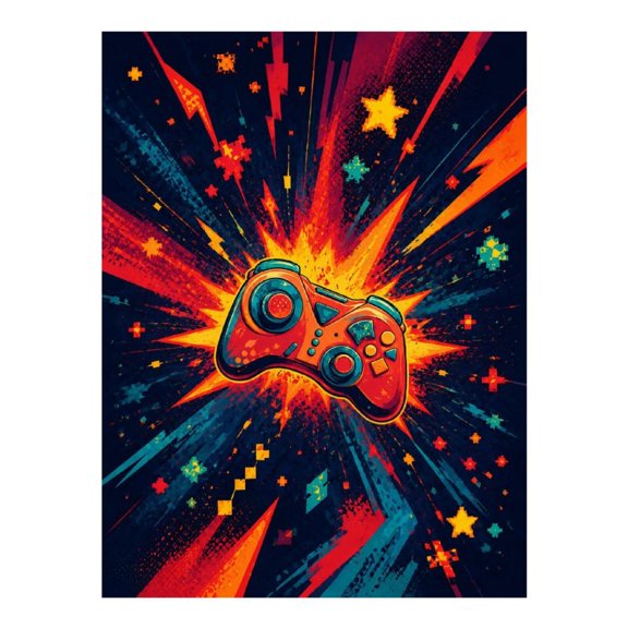 Diamond Art Kit for Adults, Retro Star Control Diamond Painting for Adults Beginners, 5D DIY Diamond Art Painting Kits, Colorful Diamond Painting Craft for Home Decor 12x16