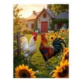 thumbnail image 1 of Diamond Art Kit for Adults, Roosters Sunflowers Cottage Garden Scene Diamond Painting for Adults Beginners, DIY Diamond Art Painting Kits, 5D Diamond Painting Crafts for Home Decor 12x16 Frameless, 1 of 7
