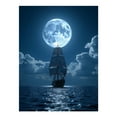 thumbnail image 1 of Diamond Art Kit for Adults, Sailing Under Silvery Moonlit Night Diamond Painting for Adults Beginners, 5D DIY Diamond Art Painting Kits, Colorful Diamond Painting Craft for Home Decor 12x16, 1 of 7