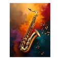 thumbnail image 1 of Diamond Art Kit for Adults, Saxophone Colorful Music Notes Art Diamond Painting for Adults Beginners, 5D DIY Diamond Art Painting Kits, Colorful Diamond Painting Craft for Home Decor 12x16, 1 of 7