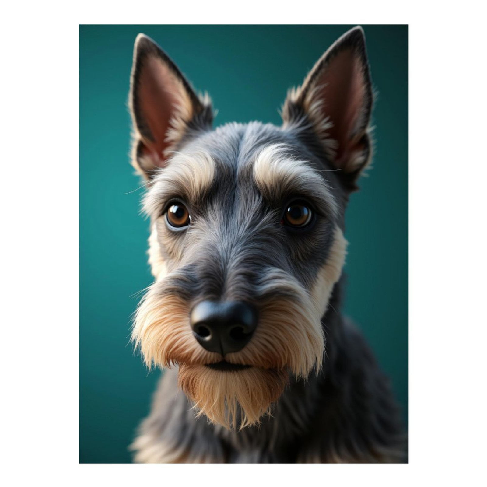 Diamond Art Kit for Adults, Schnauzer Dog Portrait Closeup Diamond Painting for Adults Beginners, DIY Diamond Art Painting Kits, 5D Diamond Painting Crafts for Home Decor 12x16 Frameless