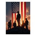 thumbnail image 1 of Diamond Art Kit for Adults, Silhouetted Soldiers American Flag Diamond Painting for Adults Beginners, 5D DIY Diamond Art Painting Kits, Colorful Diamond Painting Craft for Home Decor 12x16, 1 of 7