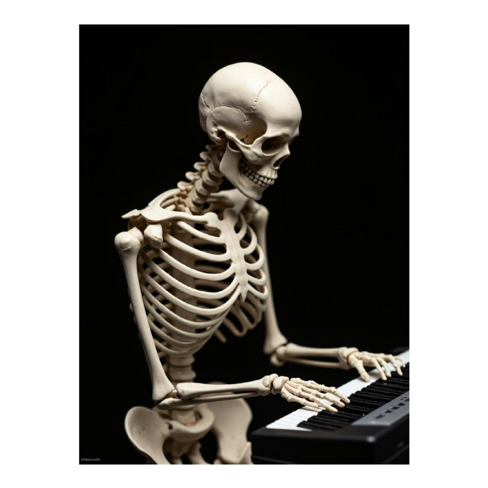 Diamond Art Kit for Adults, Skeleton Playing Keyboard Diamond Painting for Adults Beginners, DIY Diamond Art Painting Kits, 5D Diamond Painting Crafts for Home Decor 12x16 Frameless