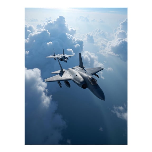 Diamond Art Kit for Adults, Skyward Duo Jets Clouds Diamond Painting for Adults Beginners, DIY Diamond Art Painting Kits, 5D Diamond Painting Crafts for Home Decor 12x16 Frameless