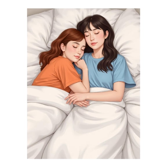 Diamond Art Kit for Adults, Sleeping Friends Cozy Bedsheets Diamond Painting for Adults Beginners, DIY Diamond Art Painting Kits, 5D Diamond Painting Crafts for Home Decor 12x16 Frameless