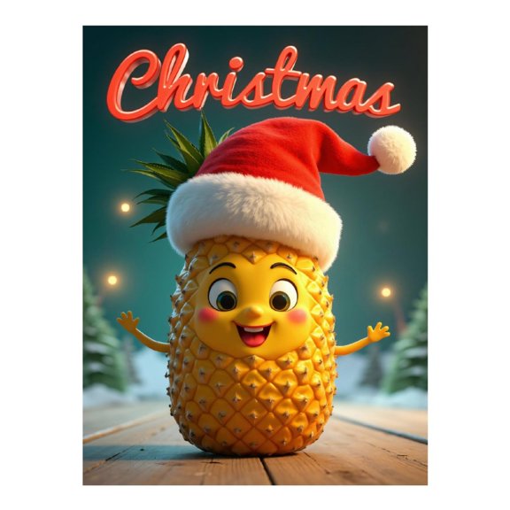 Diamond Art Kit for Adults, Smiling Pineapple Santa Festive Winter Diamond Painting for Adults Beginners, 5D DIY Diamond Art Painting Kits, Colorful Diamond Painting Craft for Home Decor 12x16