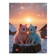 thumbnail image 1 of Diamond Art Kit for Adults, Snow Kittens Sunset Hearts Diamond Painting for Adults Beginners, DIY Diamond Art Painting Kits, 5D Diamond Painting Crafts for Home Decor 12x16 Frameless, 1 of 7