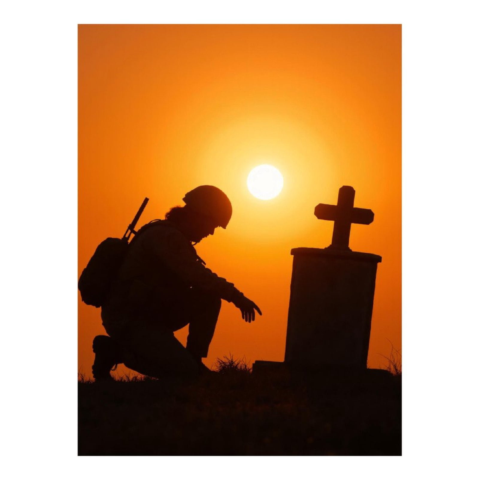 Diamond Art Kit for Adults, Soldier Sunrise Reflection Memorial Diamond Painting for Adults Beginners, 5D DIY Diamond Art Painting Kits, Colorful Diamond Painting Craft for Home Decor 12x16