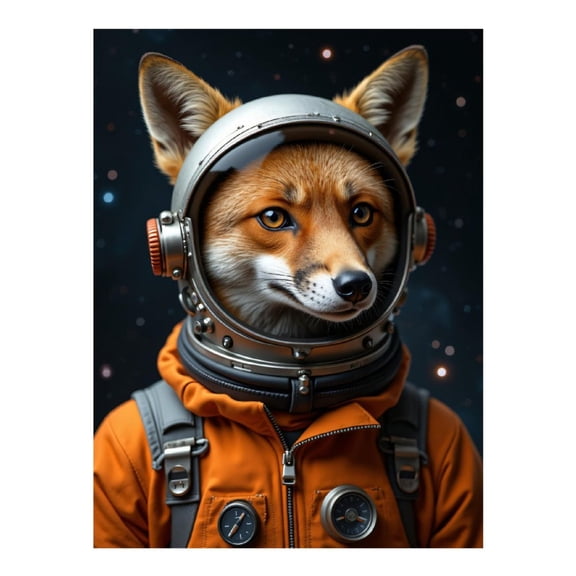 Diamond Art Kit for Adults, Space Fox Adventure Astronaut Cosmo Diamond Painting for Adults Beginners, 5D DIY Diamond Art Painting Kits, Colorful Diamond Painting Craft for Home Decor 12x16