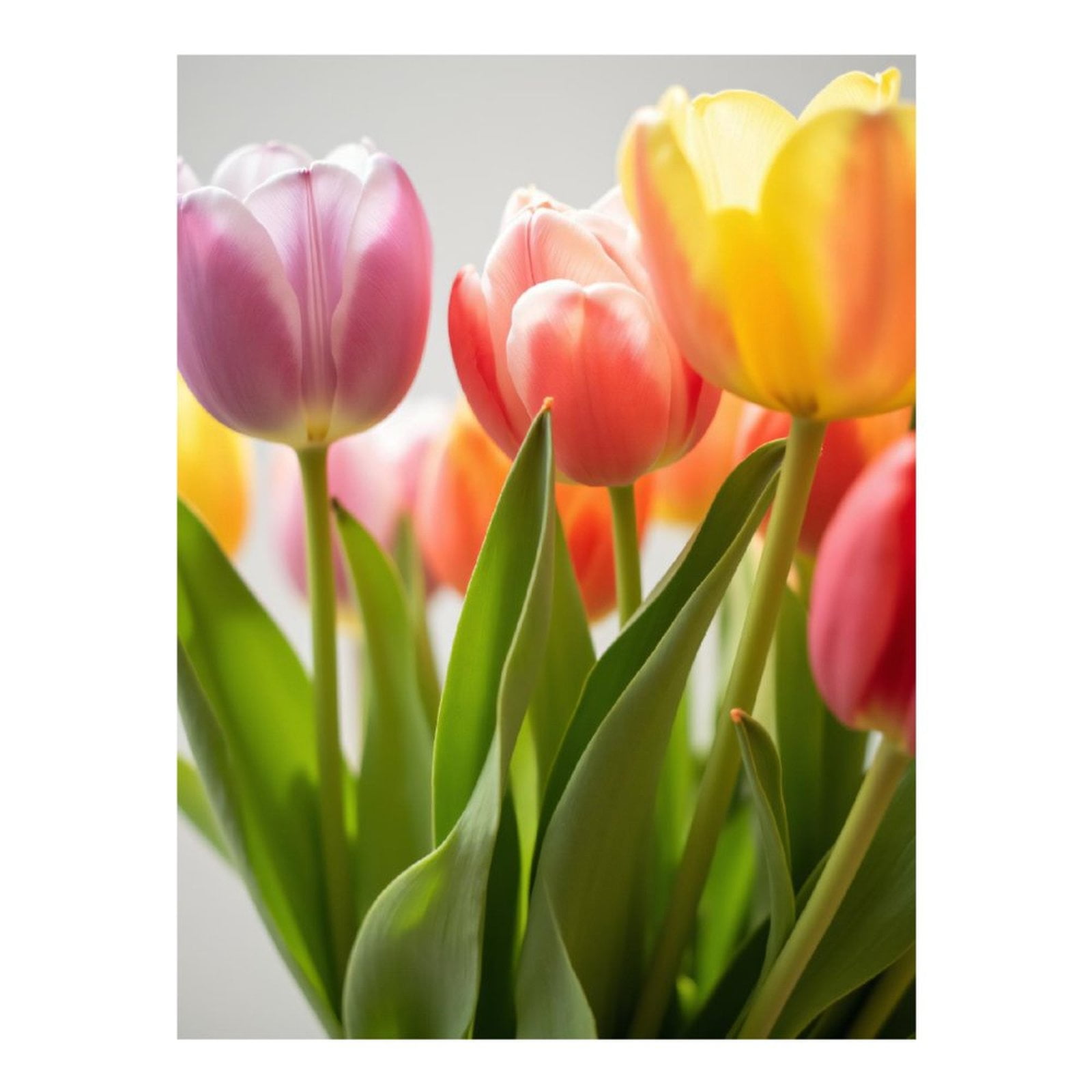 Diamond Art Kit for Adults, Spring Tulips Varied Colors Blooms Diamond Painting for Adults Beginners, 5D DIY Diamond Art Painting Kits, Colorful Diamond Painting Craft for Home Decor 12x16