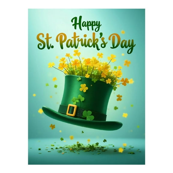 Diamond Art Kit for Adults, St Patricks Day Hats Festive Diamond Painting for Adults Beginners, 5D DIY Diamond Art Painting Kits, Colorful Diamond Painting Craft for Home Decor 12x16