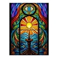 thumbnail image 1 of Diamond Art Kit for Adults, Stained Glass Candle Ocean Sunset Diamond Painting for Adults Beginners, DIY Diamond Art Painting Kits, 5D Diamond Painting Crafts for Home Decor 12x16 Frameless, 1 of 7