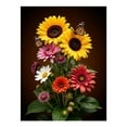 thumbnail image 1 of Diamond Art Kit for Adults, Sunflower Butterfly Bouquet Beauty Diamond Painting for Adults Beginners, 5D DIY Diamond Art Painting Kits, Colorful Diamond Painting Craft for Home Decor 12x16, 1 of 7