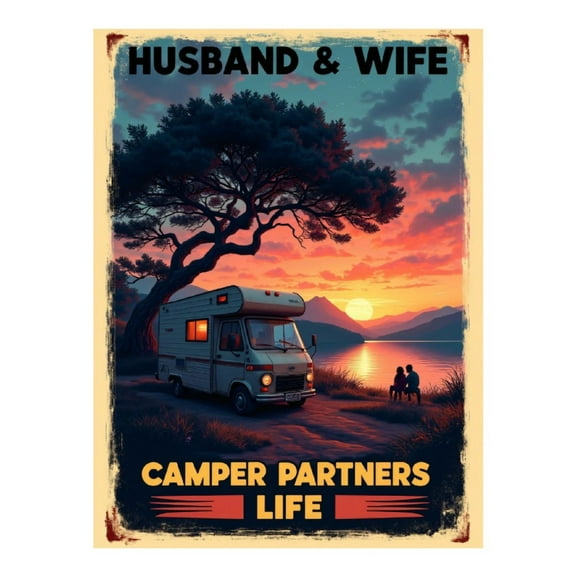 Diamond Art Kit for Adults, Sunset Camper Adventure Scene Diamond Painting for Adults Beginners, DIY Diamond Art Painting Kits, 5D Diamond Painting Crafts for Home Decor 12x16 Frameless