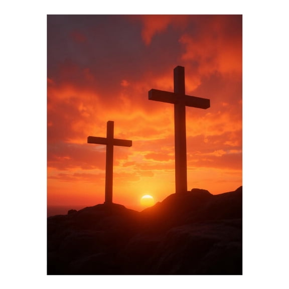 Diamond Art Kit for Adults, Sunset Crosses Silhouette Skylines Diamond Painting for Adults Beginners, DIY Diamond Art Painting Kits, 5D Diamond Painting Crafts for Home Decor 12x16 Frameless