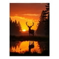 thumbnail image 1 of Diamond Art Kit for Adults, Sunset Deer Reflection Serenity Diamond Painting for Adults Beginners, DIY Diamond Art Painting Kits, 5D Diamond Painting Crafts for Home Decor 12x16 Frameless, 1 of 7