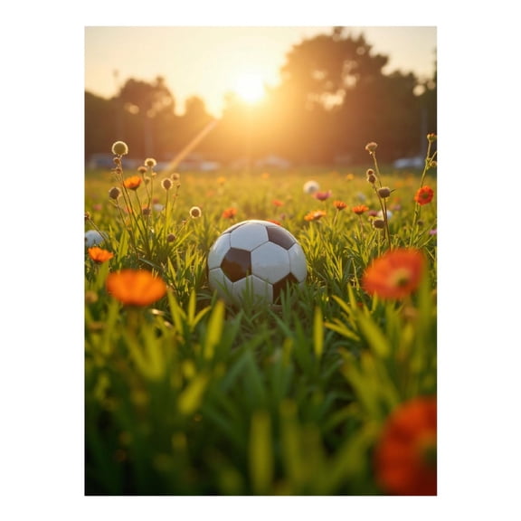 Diamond Art Kit for Adults, Sunset Soccer Field Blossoms Diamond Painting for Adults Beginners, DIY Diamond Art Painting Kits, 5D Diamond Painting Crafts for Home Decor 12x16 Frameless