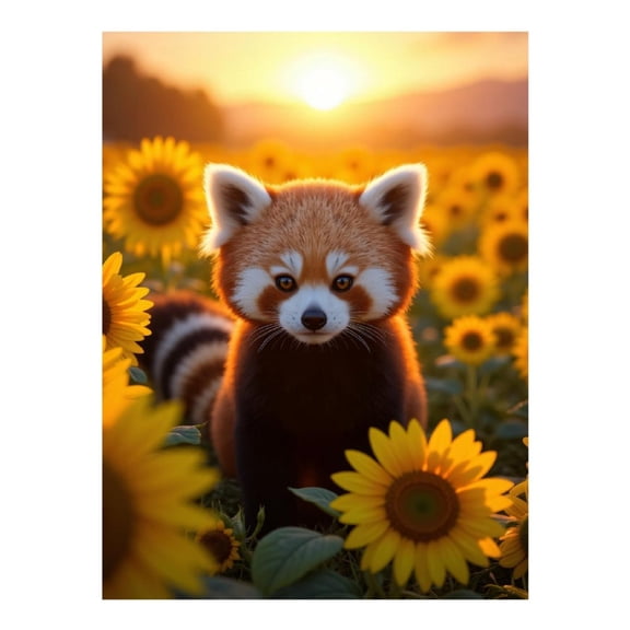Diamond Art Kit for Adults, Sunset Sunflower Wilderness Wanderer Diamond Painting for Adults Beginners, DIY Diamond Art Painting Kits, 5D Diamond Painting Crafts for Home Decor 12x16 Frameless