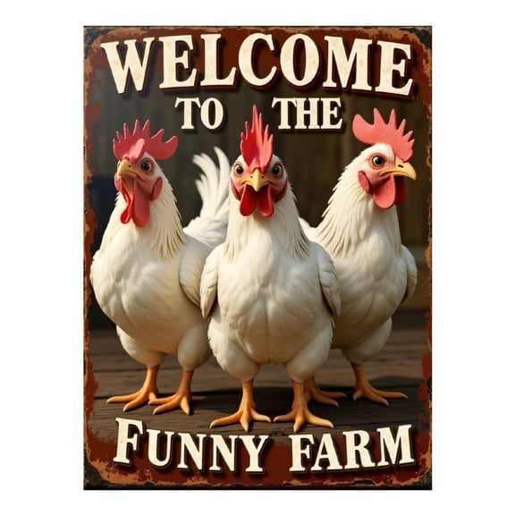 Diamond Art Kit for Adults, Three Chickens Welcome Sign Diamond Painting for Adults Beginners, DIY Diamond Art Painting Kits, 5D Diamond Painting Crafts for Home Decor 12x16 Frameless