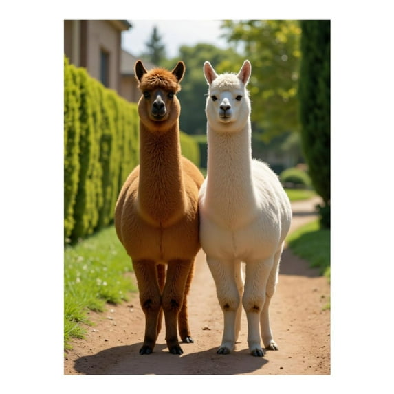 Diamond Art Kit for Adults, Two Alpacas Standing Together Diamond Painting for Adults Beginners, 5D DIY Diamond Art Painting Kits, Colorful Diamond Painting Craft for Home Decor 12x16