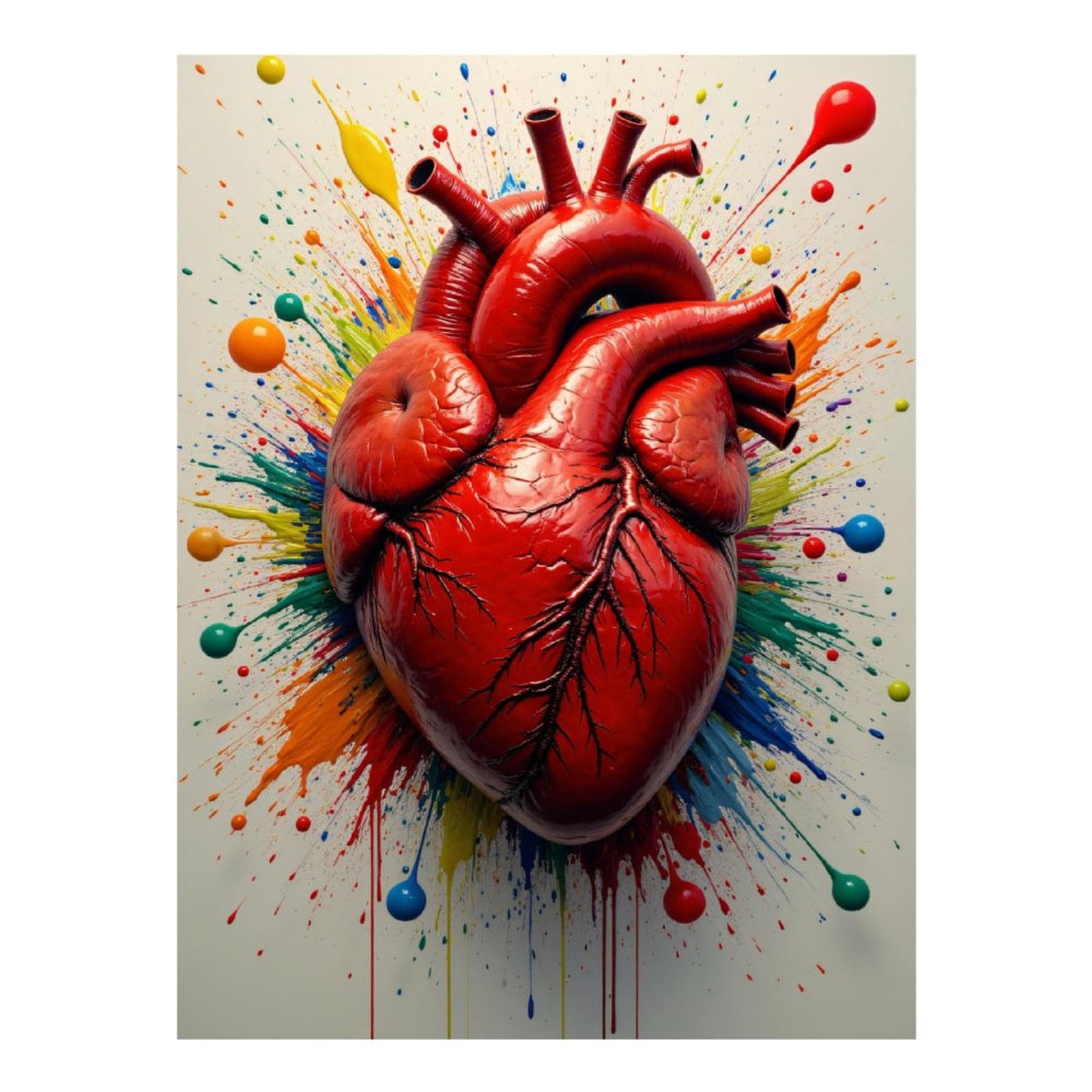 Diamond Art Kit for Adults, Vibrant Heartburst Artwork Diamond Painting for Adults Beginners, DIY Diamond Art Painting Kits, 5D Diamond Painting Crafts for Home Decor 12x16 Frameless