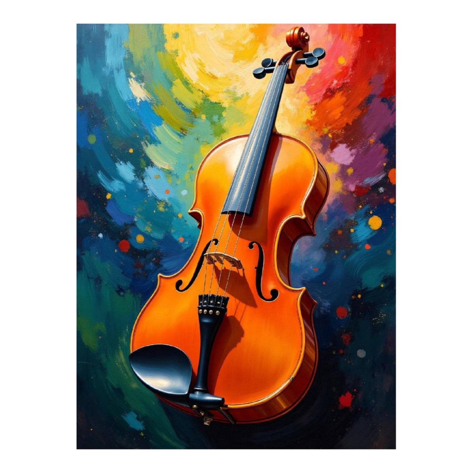 Diamond Art Kit for Adults, Vibrant Violin Abstract Canvas Art Diamond Painting for Adults Beginners, DIY Diamond Art Painting Kits, 5D Diamond Painting Crafts for Home Decor 12x16 Frameless