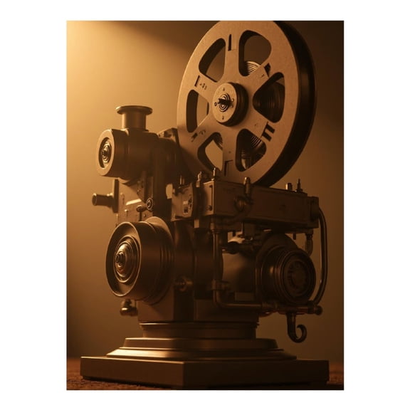 Diamond Art Kit for Adults, Vintage Cinematic Film Projector Diamond Painting for Adults Beginners, DIY Diamond Art Painting Kits, 5D Diamond Painting Crafts for Home Decor 12x16 Frameless