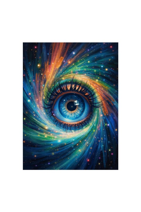 Diamond Art Kit for Adults, Vision Galaxy Cosmic Eye Spiral Diamond Painting for Adults Beginners, 5D DIY Diamond Art Painting Kits, Colorful Diamond Painting Craft for Home Decor 12x16