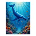 thumbnail image 1 of Diamond Art Kit for Adults, Whale Coral Reef Ocean Scene Diamond Painting for Adults Beginners, DIY Diamond Art Painting Kits, 5D Diamond Painting Crafts for Home Decor 12x16 Frameless, 1 of 7
