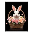 thumbnail image 1 of Diamond Art Kit for Adults, White Bunny Flower Basket Display Diamond Painting for Adults Beginners, DIY Diamond Art Painting Kits, 5D Diamond Painting Crafts for Home Decor 12x16 Frameless, 1 of 7