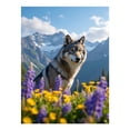 thumbnail image 1 of Diamond Art Kit for Adults, Wolf Mountain Wildflowers Scene Diamond Painting for Adults Beginners, 5D DIY Diamond Art Painting Kits, Colorful Diamond Painting Craft for Home Decor 12x16, 1 of 7